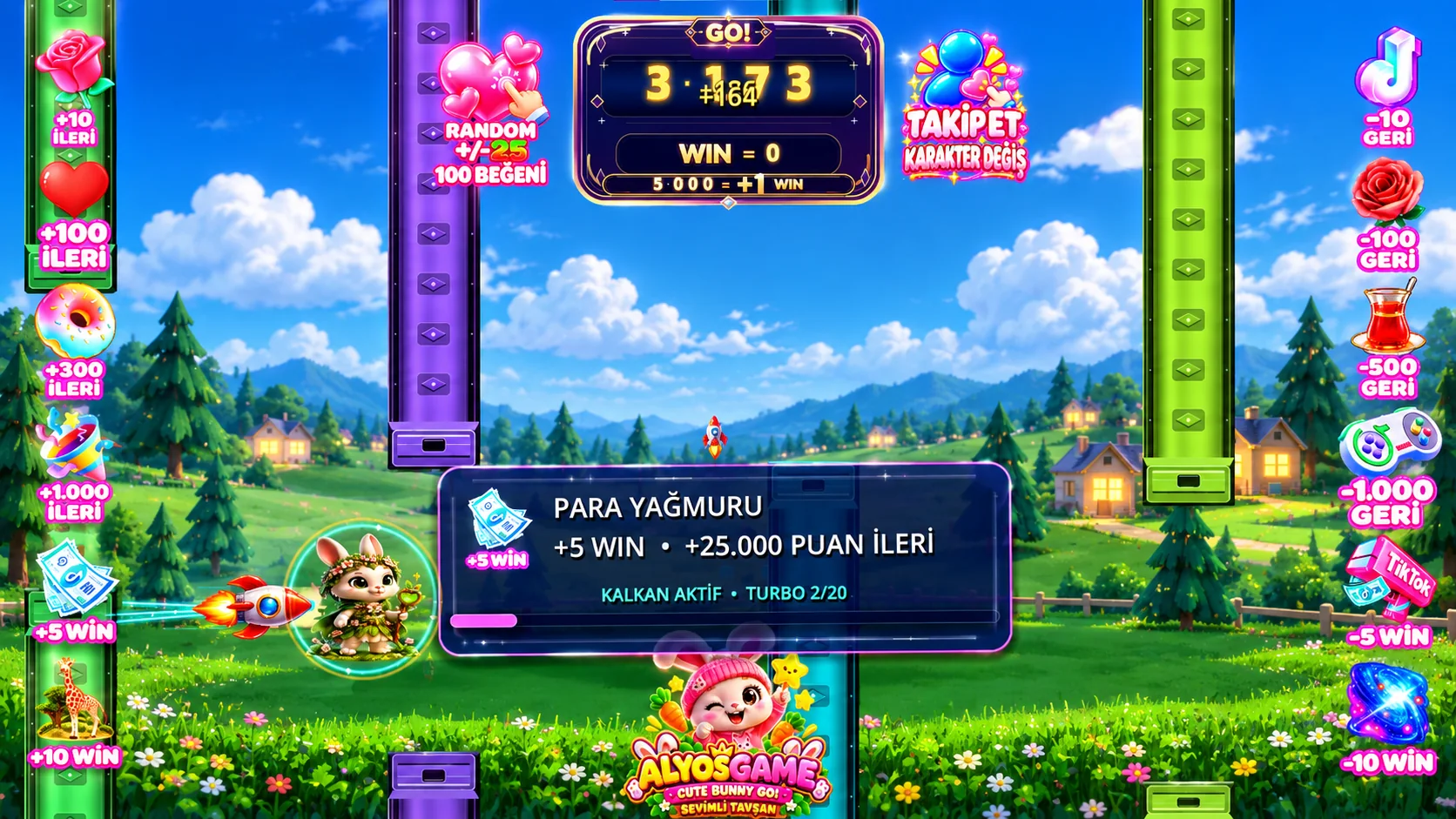 Cute Bunny GO! Animasyonsuz oyun görseli